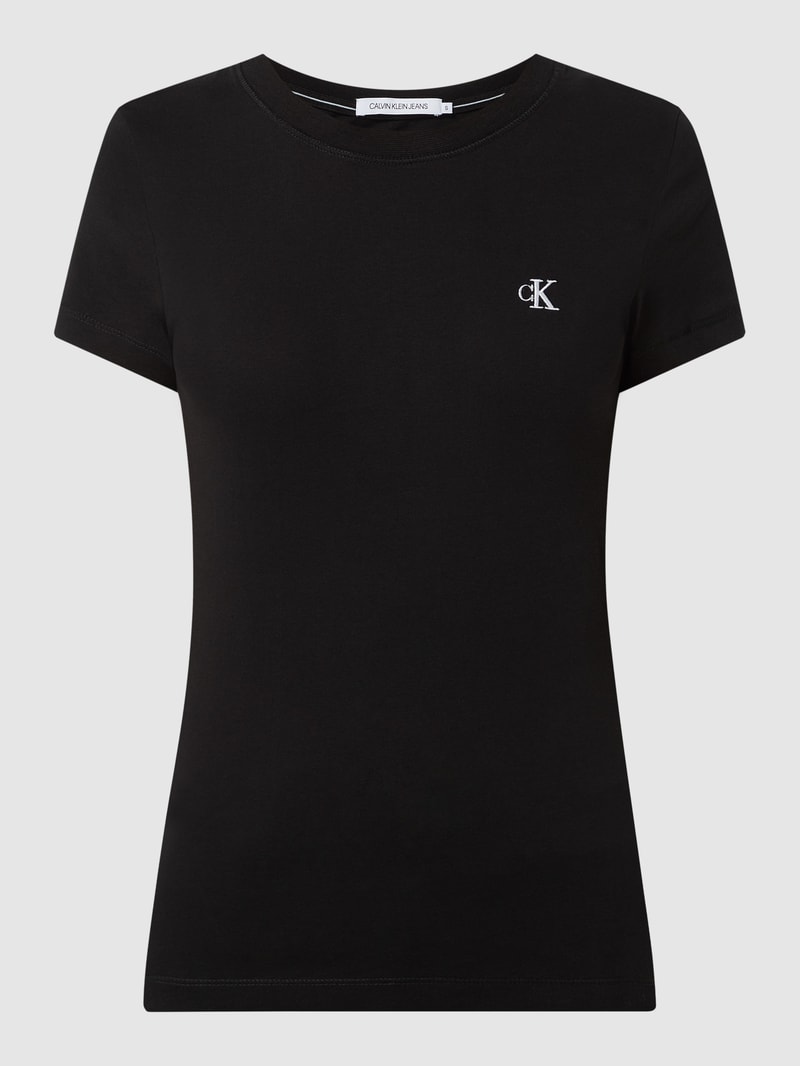 T-Shirt aus Bio-Baumwolle in schwarz