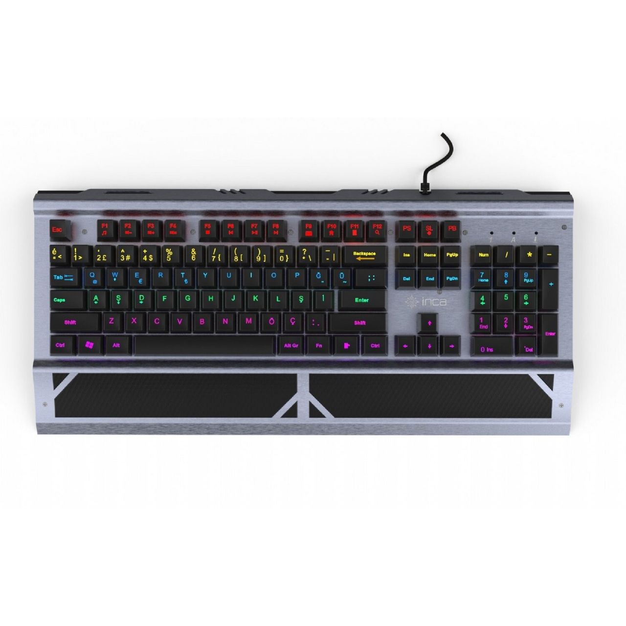 Inca IKG-444 RGB-Beleuchtete Gaming-Tastatur mit 13 Modi, Langlebige Tasten