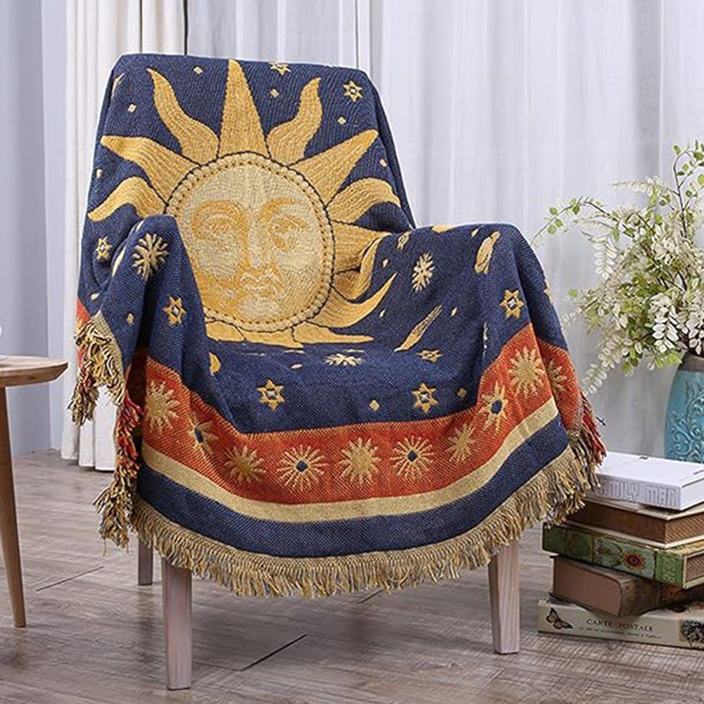 Baumwollbettdecke, Decke Doppelseitig Baumwoll Gewebt Couchdecke 130X 180CM, FELIXLEO
