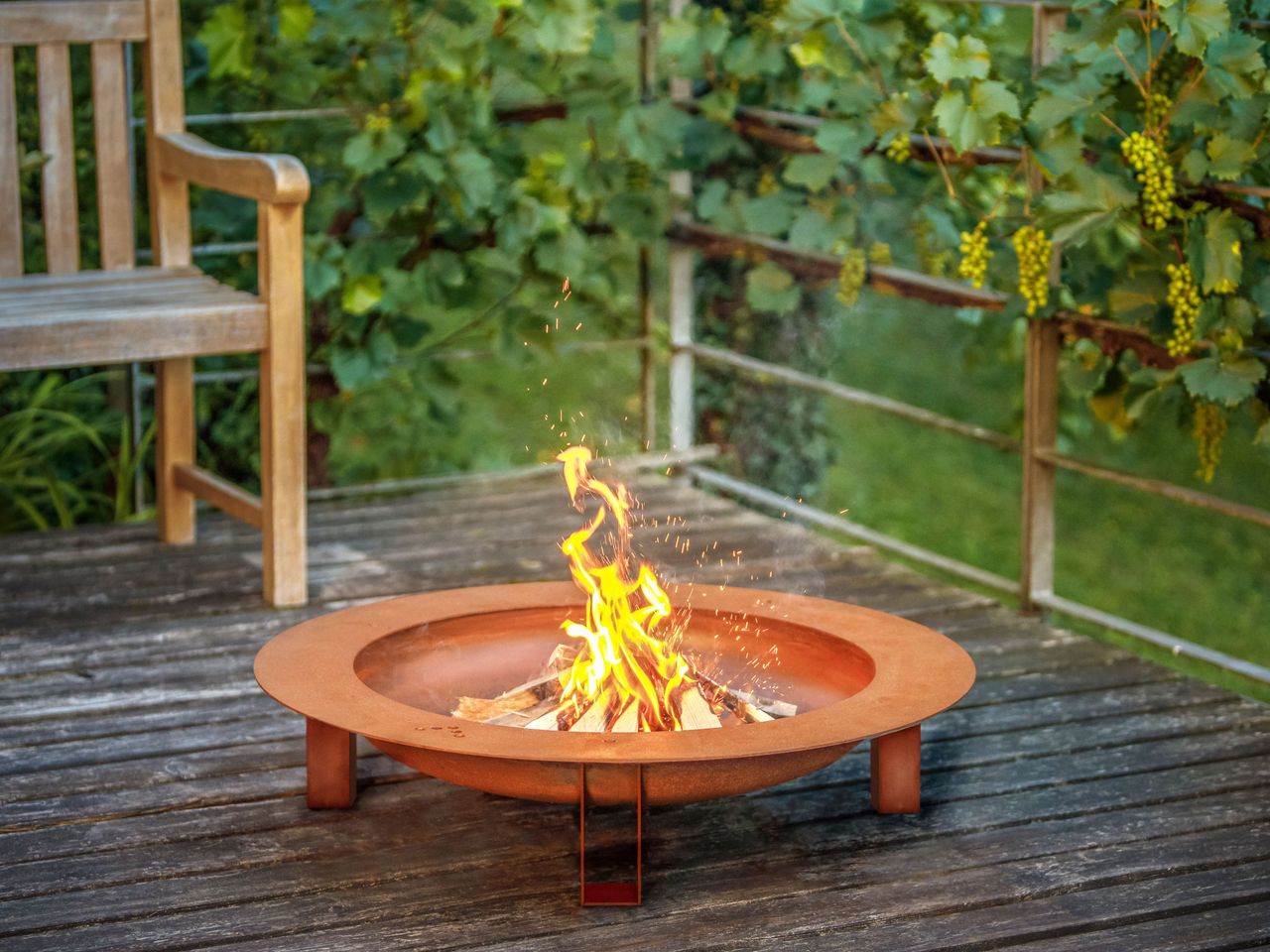Keilbach Designprodukte Keilbach Feuerstelle, ¿ 80 x 22 cm, Stahl
