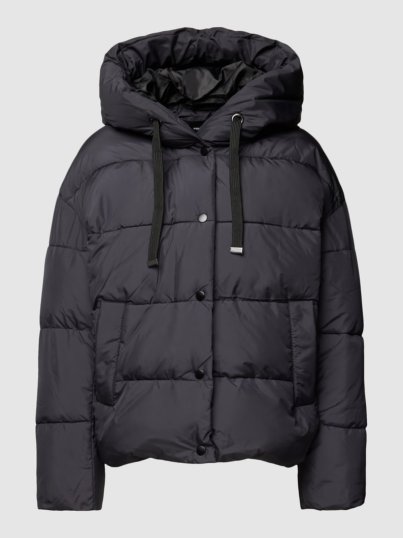 Steppjacke mit Kapuze Modell 'GEMMAHOLLY' in schwarz