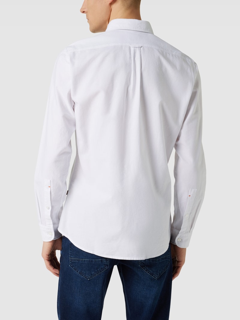 Regular Fit Freizeithemd mit Button-Down-Kragen Modell 'Rickert' in weiß
