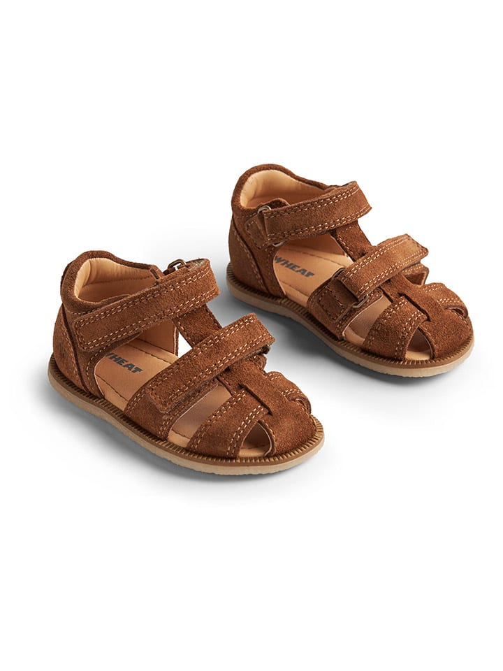 Wheat Leder-Halbsandalen in Braun günstig kaufen