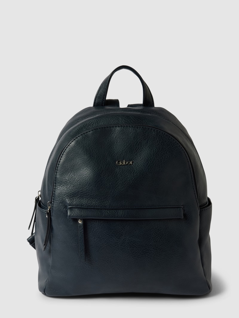 Rucksack mit Label-Detail Modell 'MINA' in dunkelblau