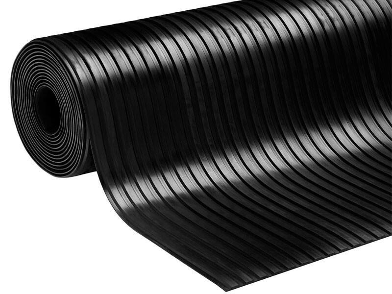 Gummiläufer Casa Pura Breite Rippen Schwarz SBR-Gummi Breit gerippt 1200 x 6000 mm