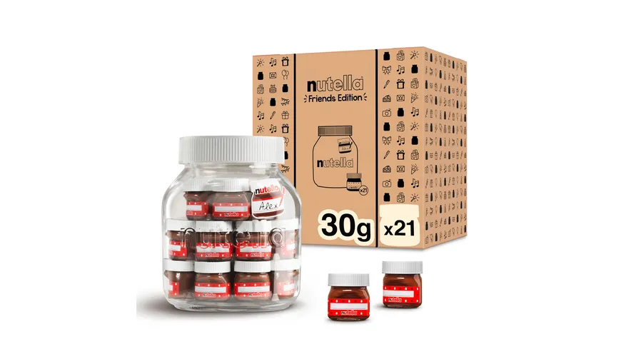 Ferrero nutella Glas mit 21 Mini-Gläschen 630 g