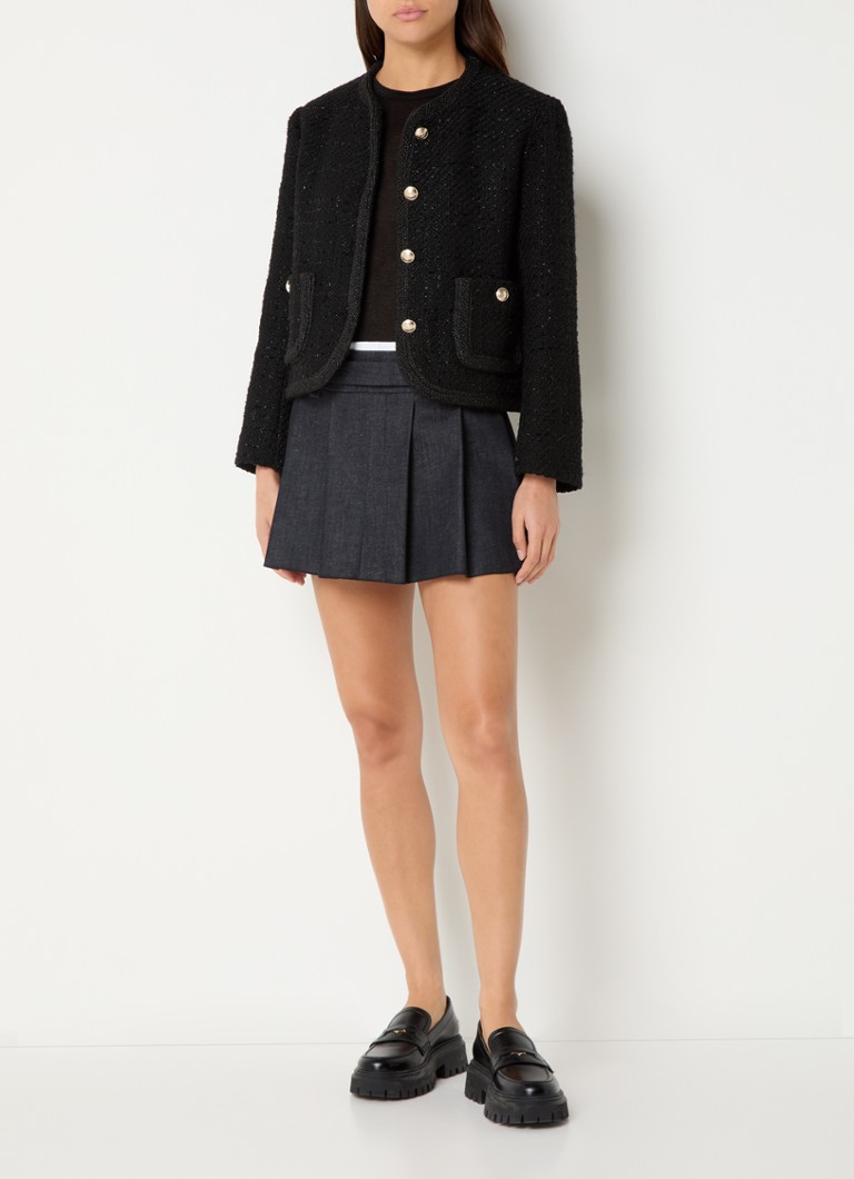 Maje Jack in wool blend with lurex and patch pockets