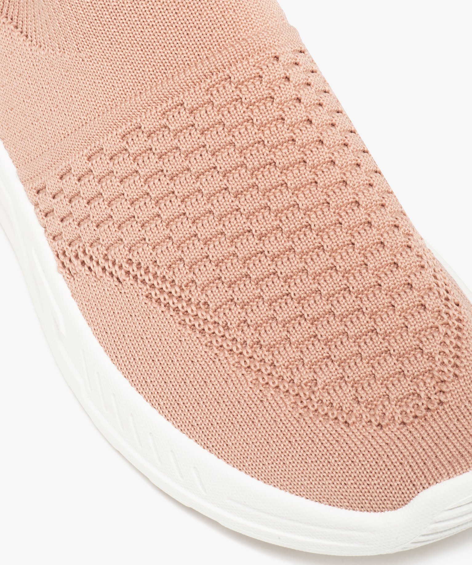 Baskets femme extra souples en maille unie rose | GEMO