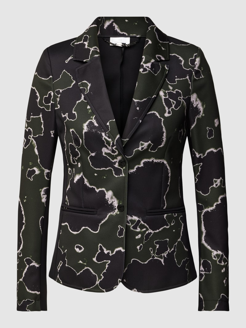 Blazer mit Allover-Muster in khaki