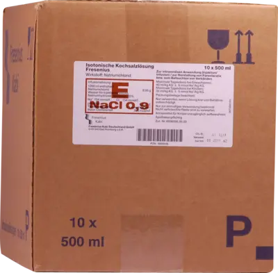 FRESENIUS Kochsalzlösung 0,9% Plastikflasche  10X500 ml  Infusionslösung