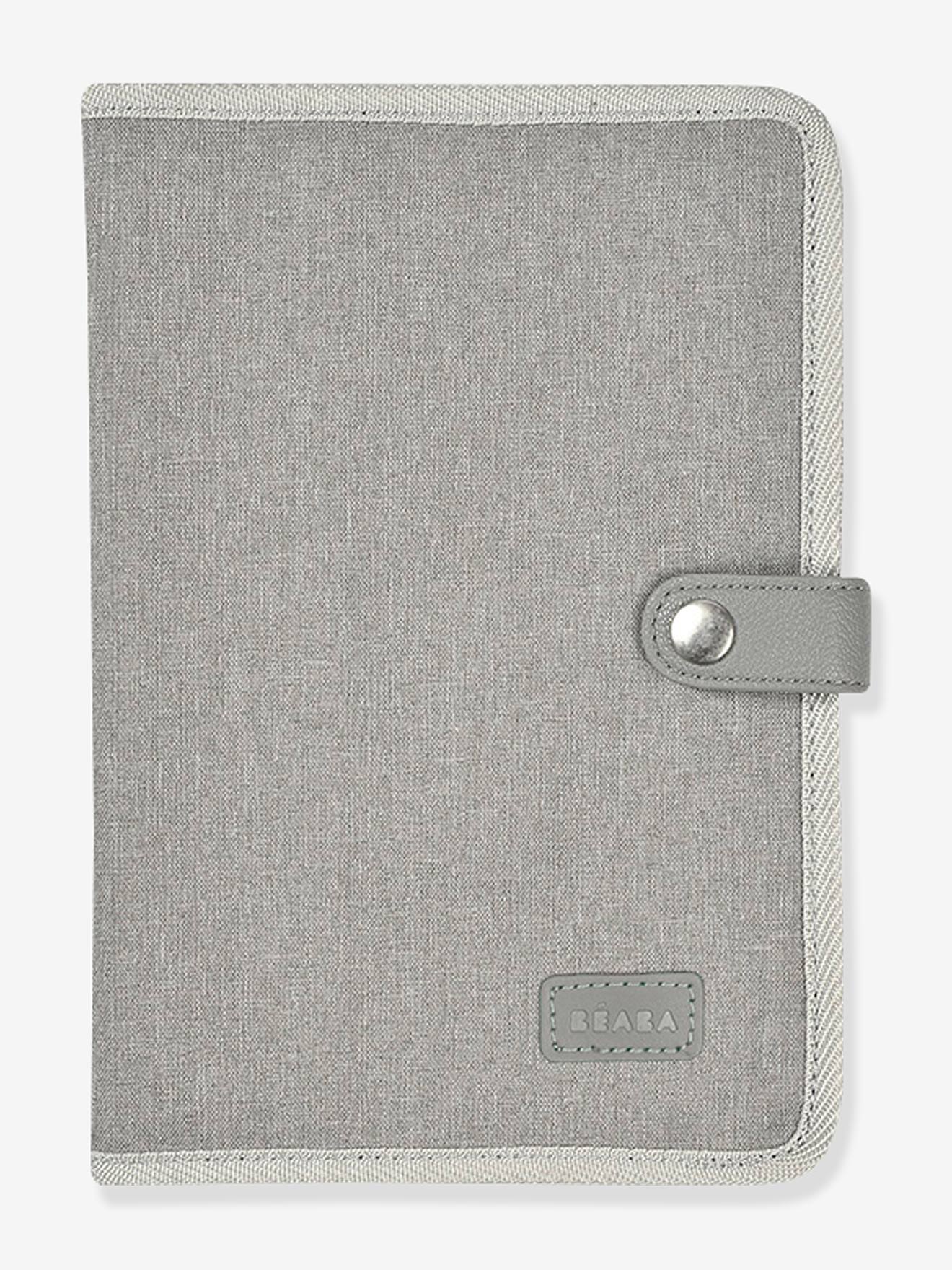 Protège-carnet de santé BEABA gris imprimé (cherry blossom)