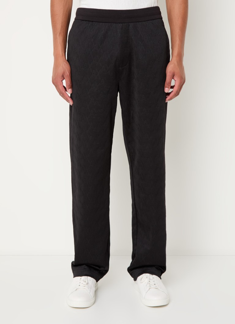 Pantaloni de trening cu imprimeu pe picior drept Armani Exchange
