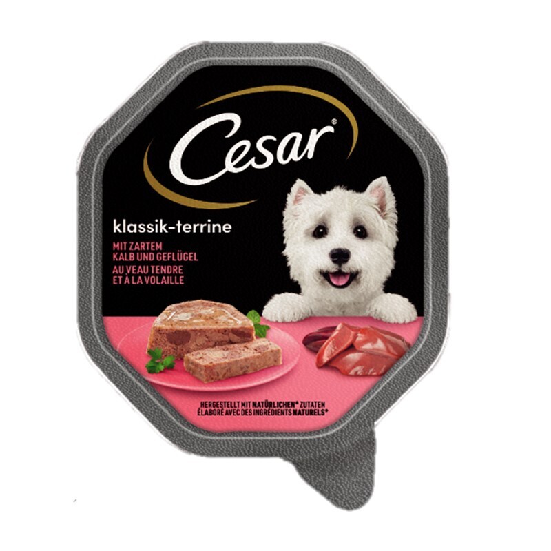Cesar Hundenassfutter Cesar Klassiker 14x150g Kalb & Geflügel