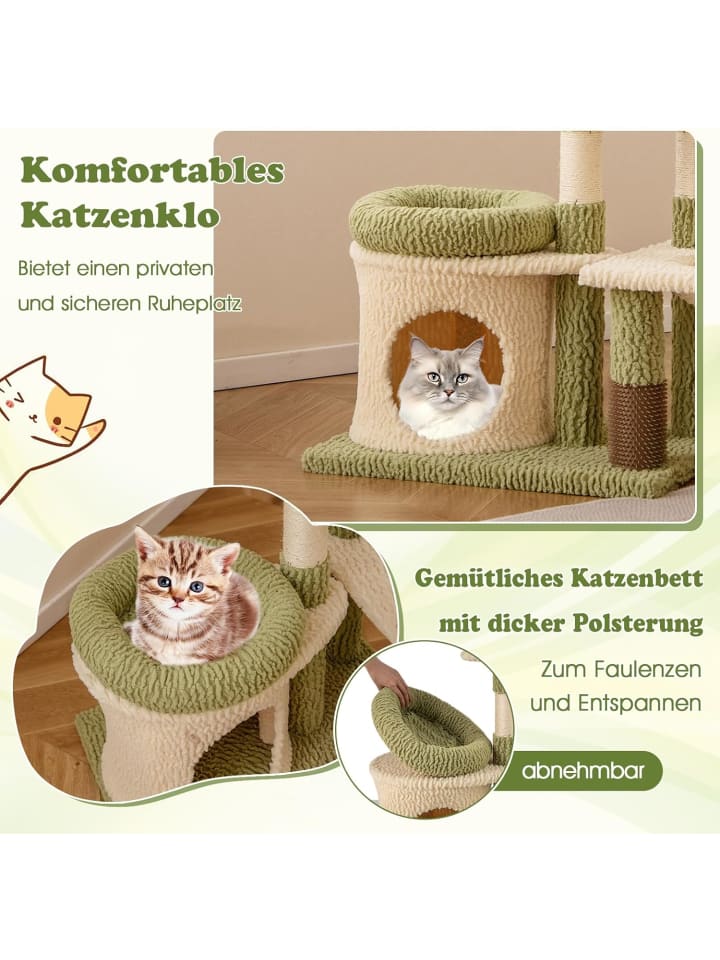 COSTWAY Kratzbaum Klein in Grün günstig kaufen onesize