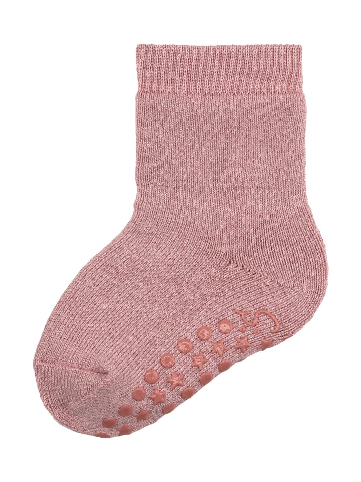 Sterntaler ABS Socken Wolle uni in rose günstig kaufen