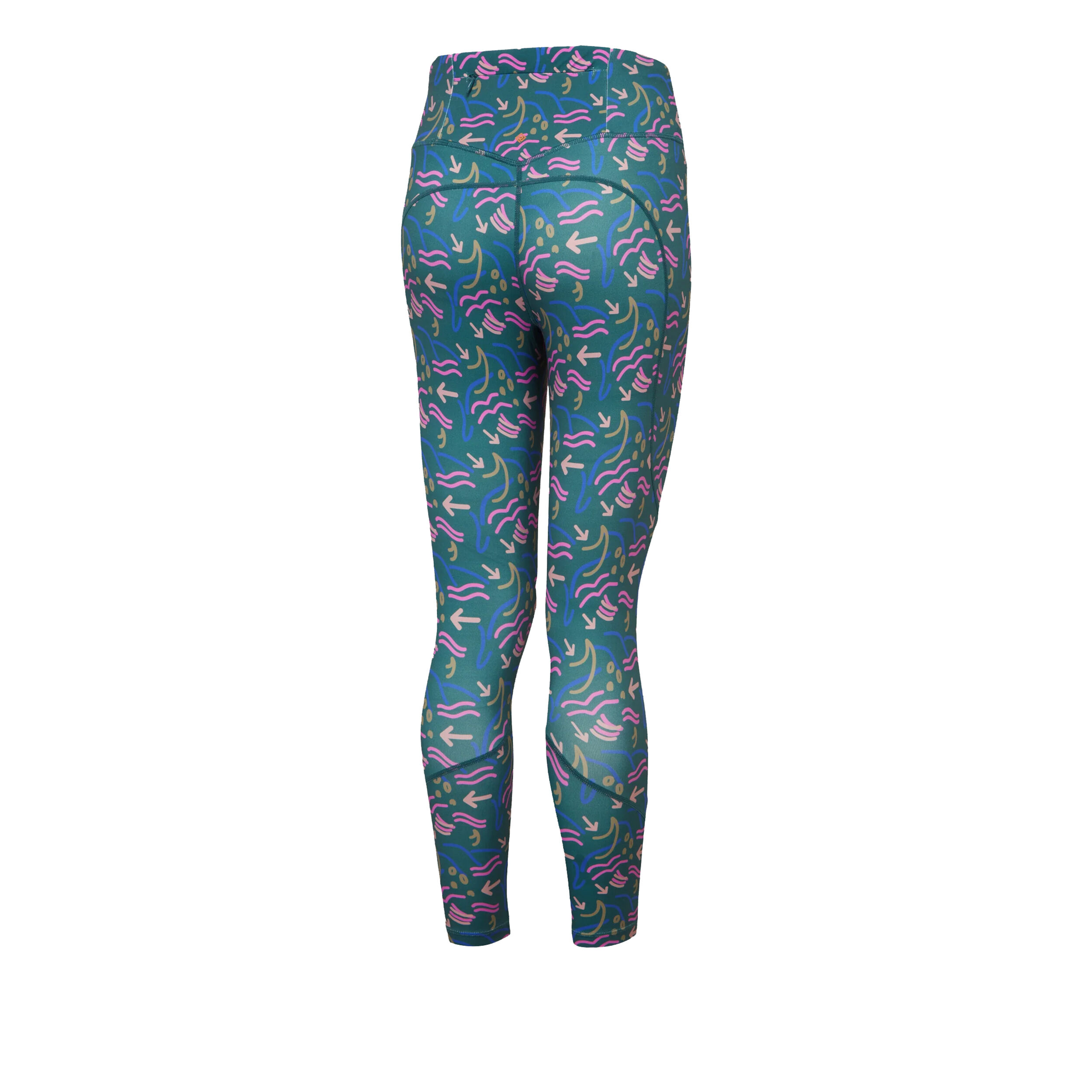 Tech Crop Lauftight Damen - Petrol, Mehrfarbig