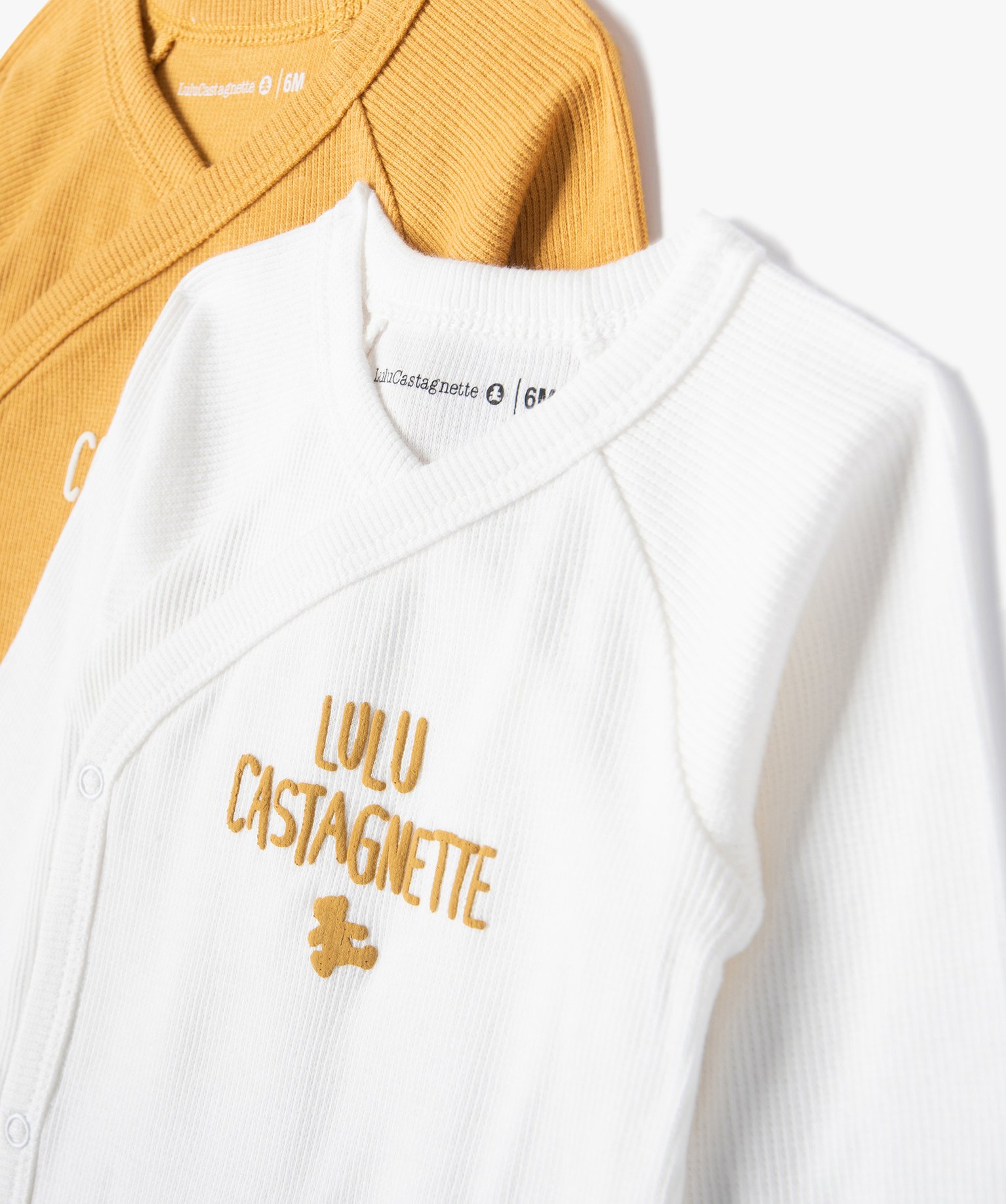Body bébé manches longues en bord-cte - LuluCastagnette ... jaune | GEMO
