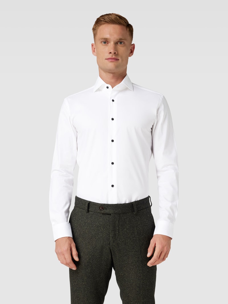 Slim Fit Business-Hemd mit Kentkragen Modell 'Hank Party' in weiß