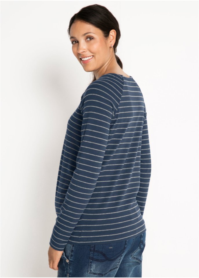 Umstandsshirt/Stillshirt mit Druckknöpfen