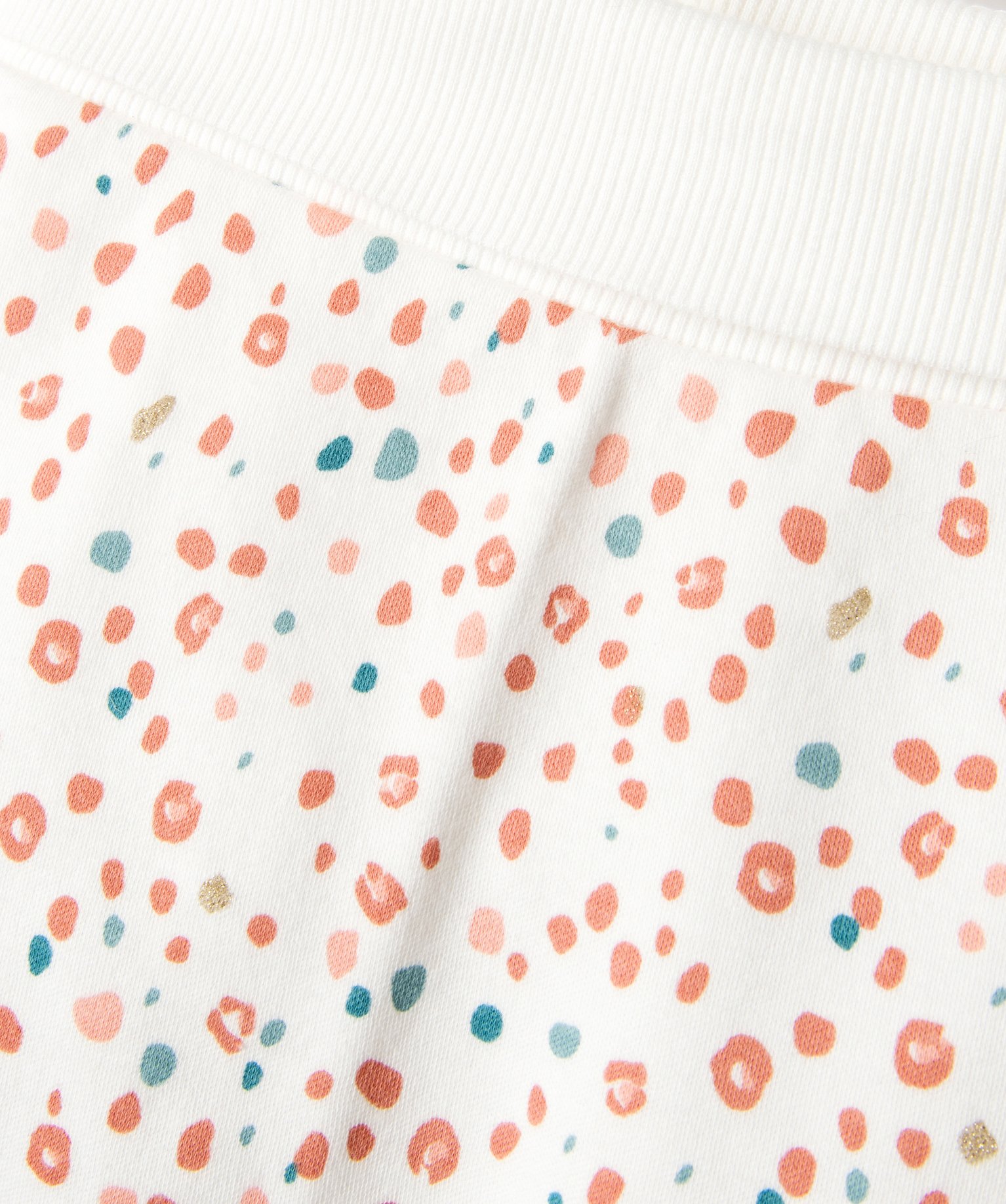 Pantalon souple en maille coton stretch bébé fille ecru | GEMO