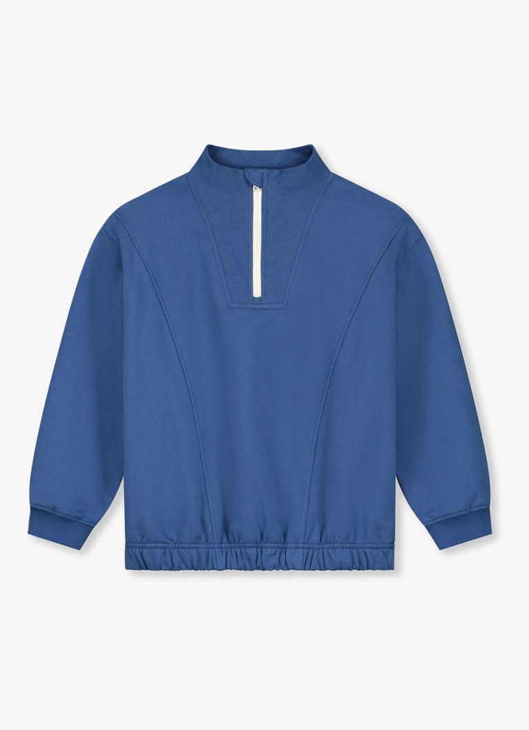 Suéter Gray Label com meio zíper, confeccionado em algodão orgânico.
