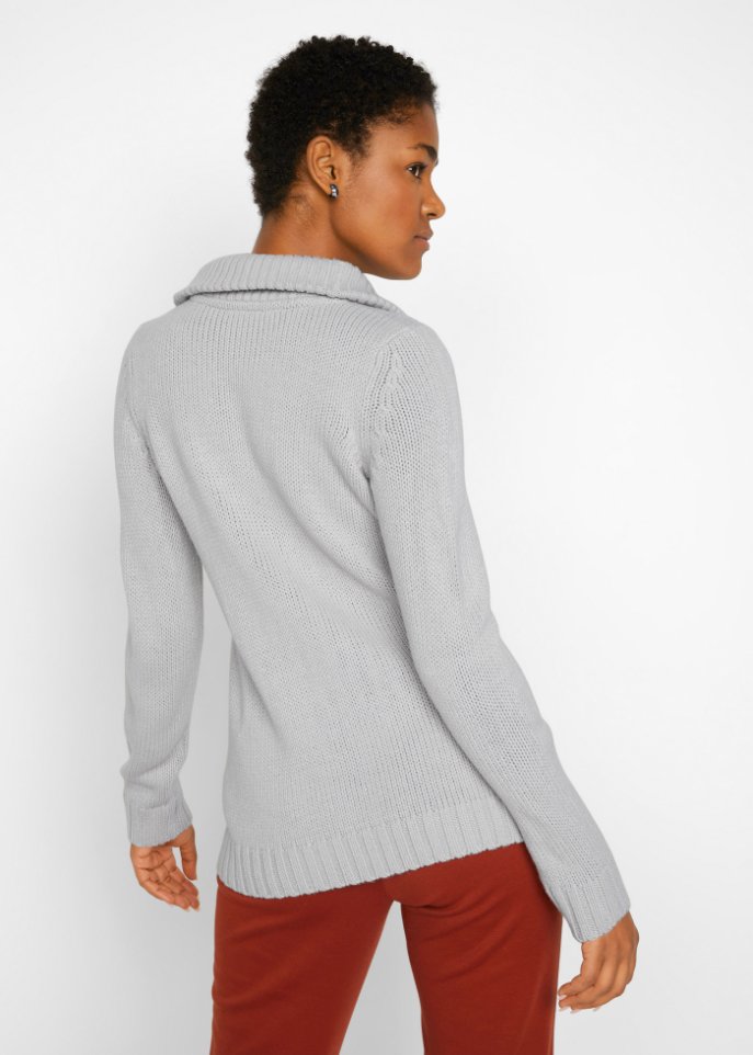 Troyer Pullover mit Zopfmuster