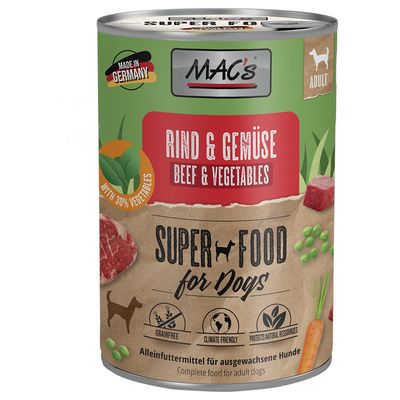 MAC's Nassfutter für Hunde 24 x 400 g