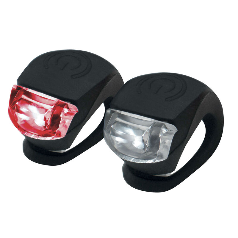 Dos luces LED para bicicleta en un juego