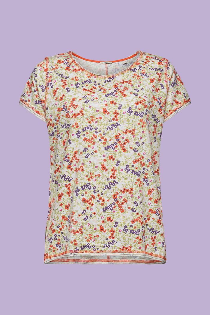T-Shirt mit Print und Rollkante