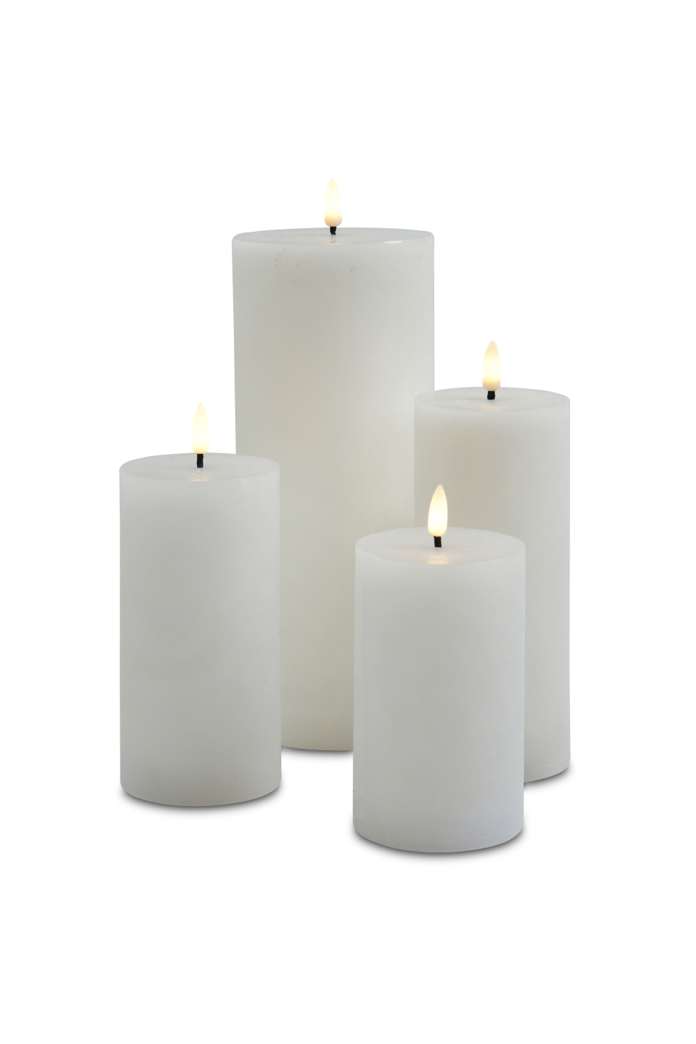 LED-Echtwachskerze weiß