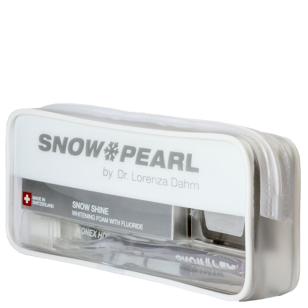 snow pearl Travel Kit SNOW SHINE blanc Travel Kit blanc avec mousse blanchissante fluor SNOW SHINE 50 ml
