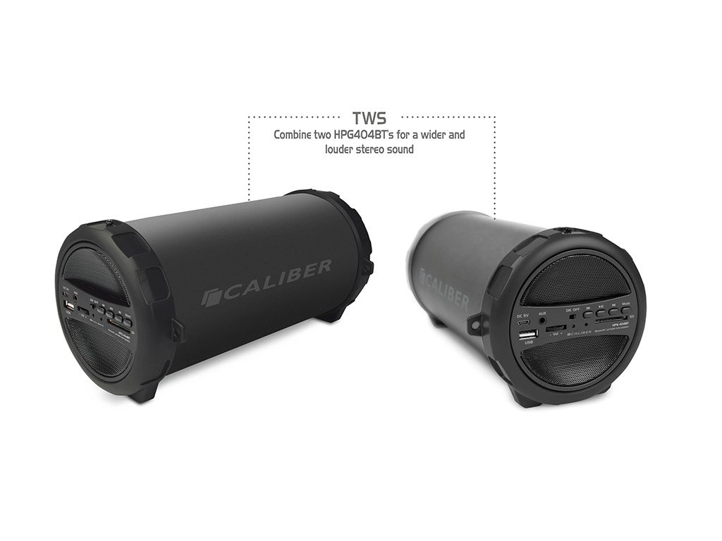 HPG404BT WLAN-Lautsprecher mit Bluetooth, USB, Batterie und TWS - Schwarz