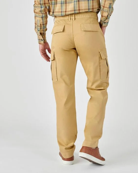 Pantalon forme cargo toile natté