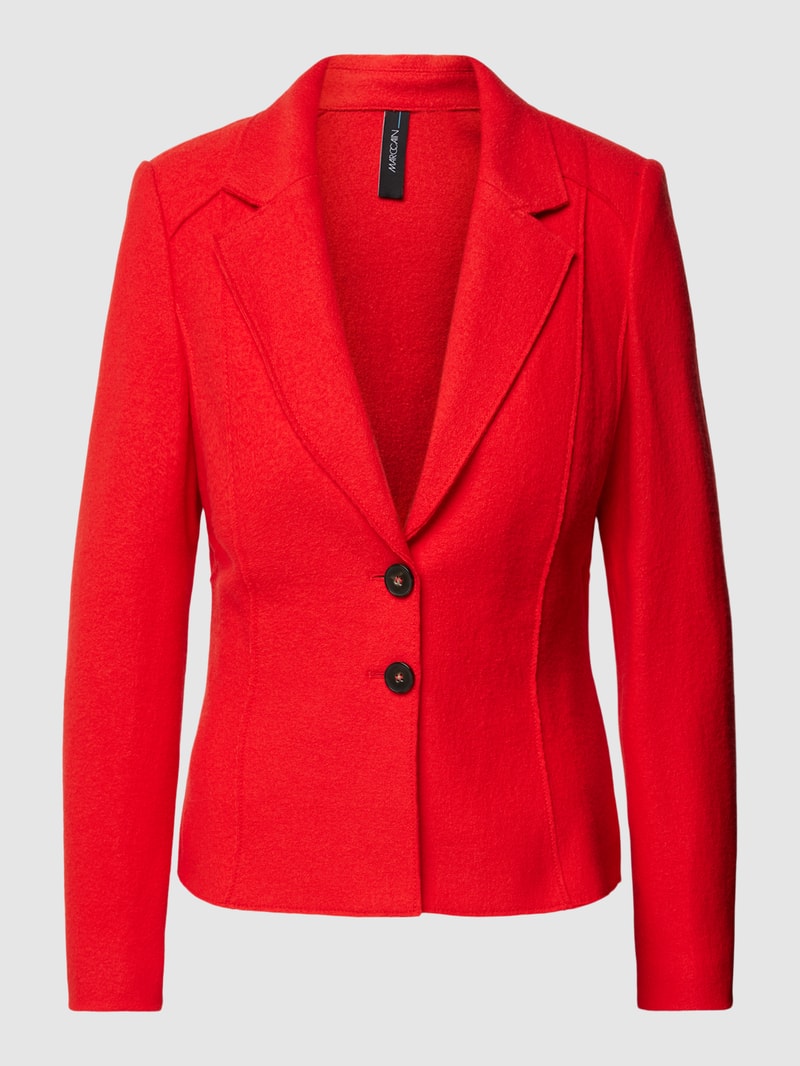 Blazer aus Schurwolle in unifarbenem Design in rot