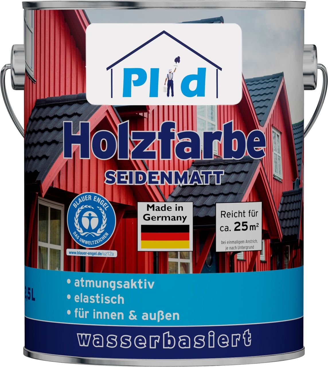 Plid Premium Holzfarbe Holzlack Farbe für Holz Anthrazitgrau