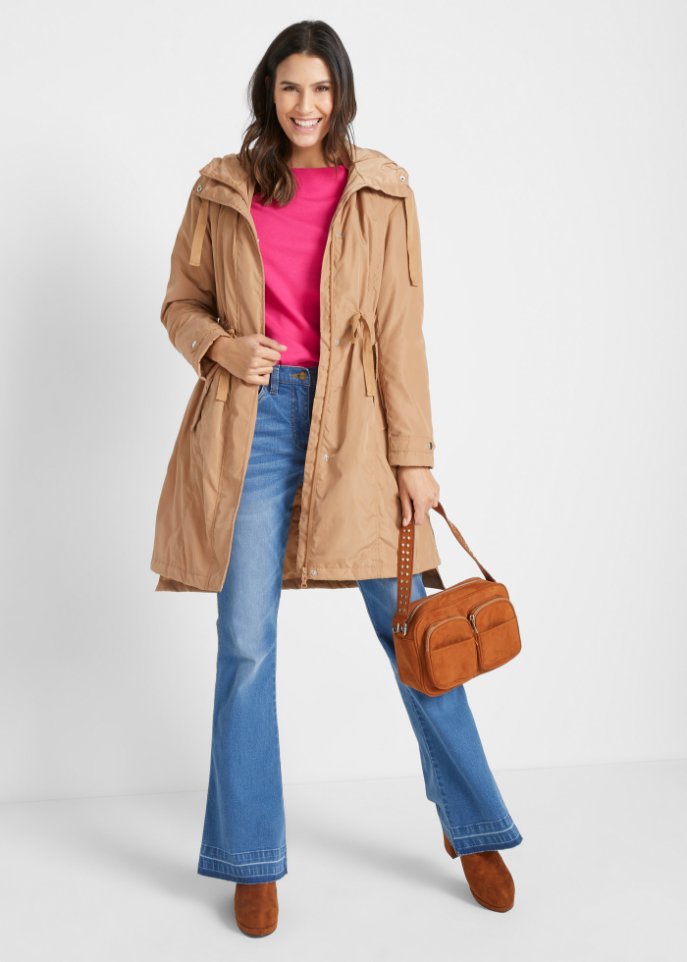 Stretch-Shirt mit U-Boot-Ausschnitt