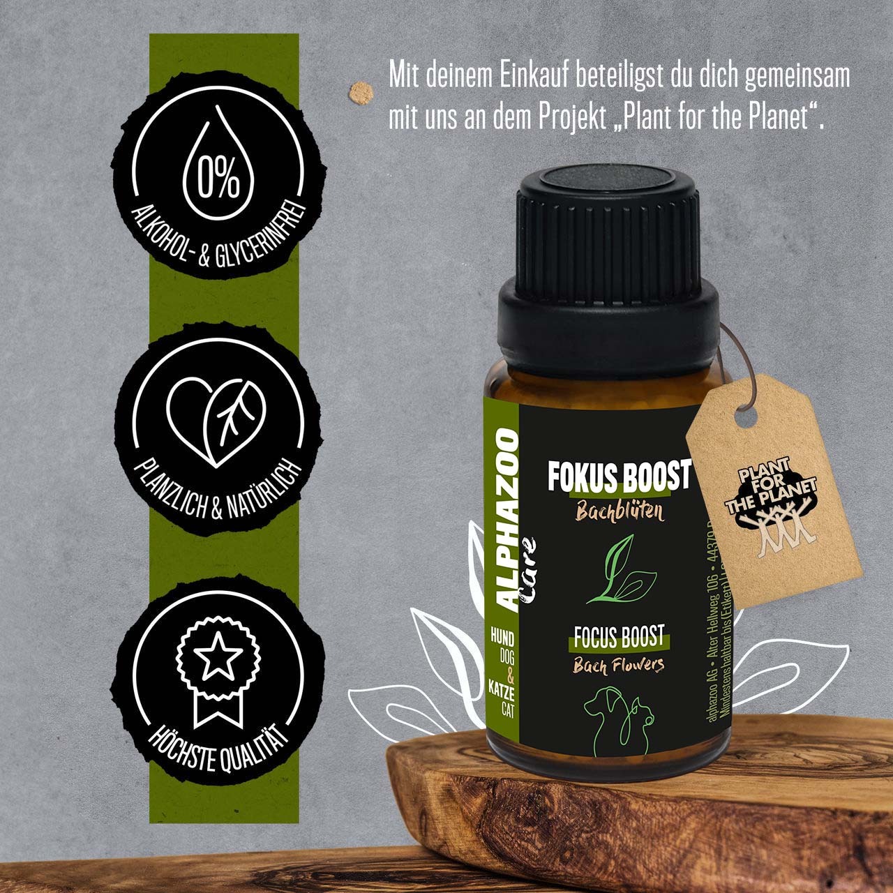 ALPHAZOO Ergänzungsfutter & Aufzucht ALPHAZOO Fokus-Boost Bachblüten, Globuli für Hunde und Katzen