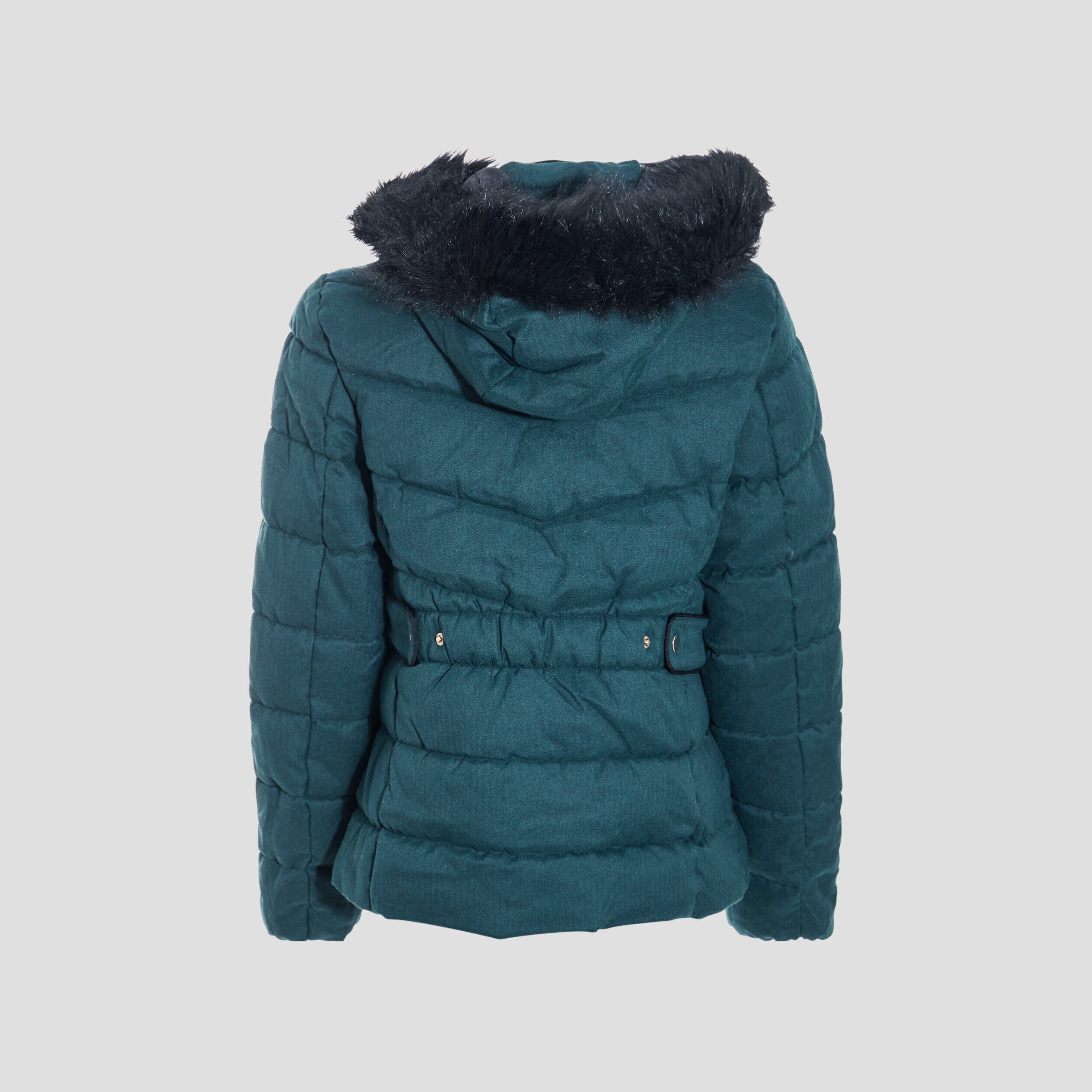 Doudoune avec capuche vert foncé femme | Cache Cache