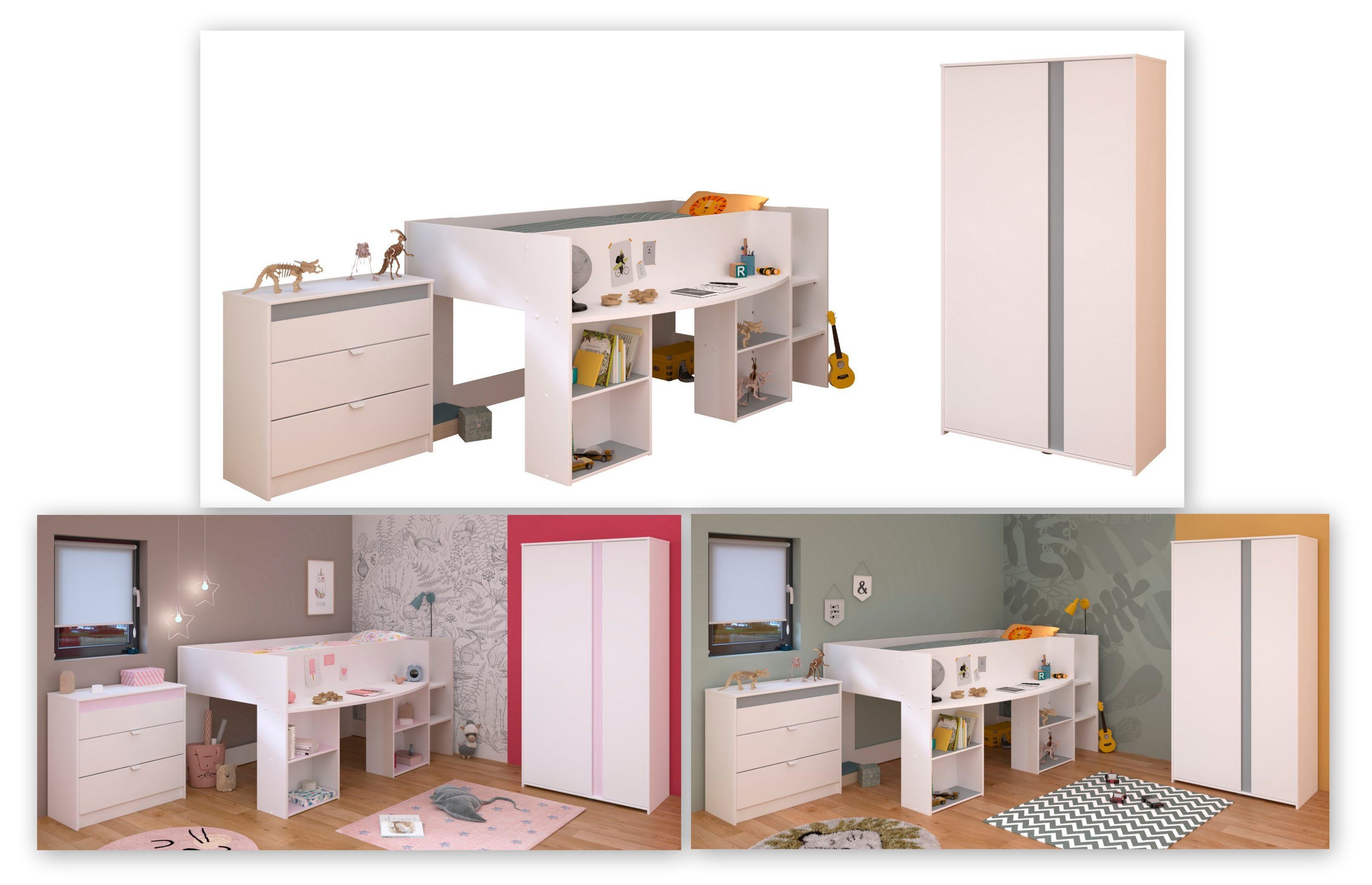 Parisot Jugendzimmer-Set Pirouette 12, (3-St)