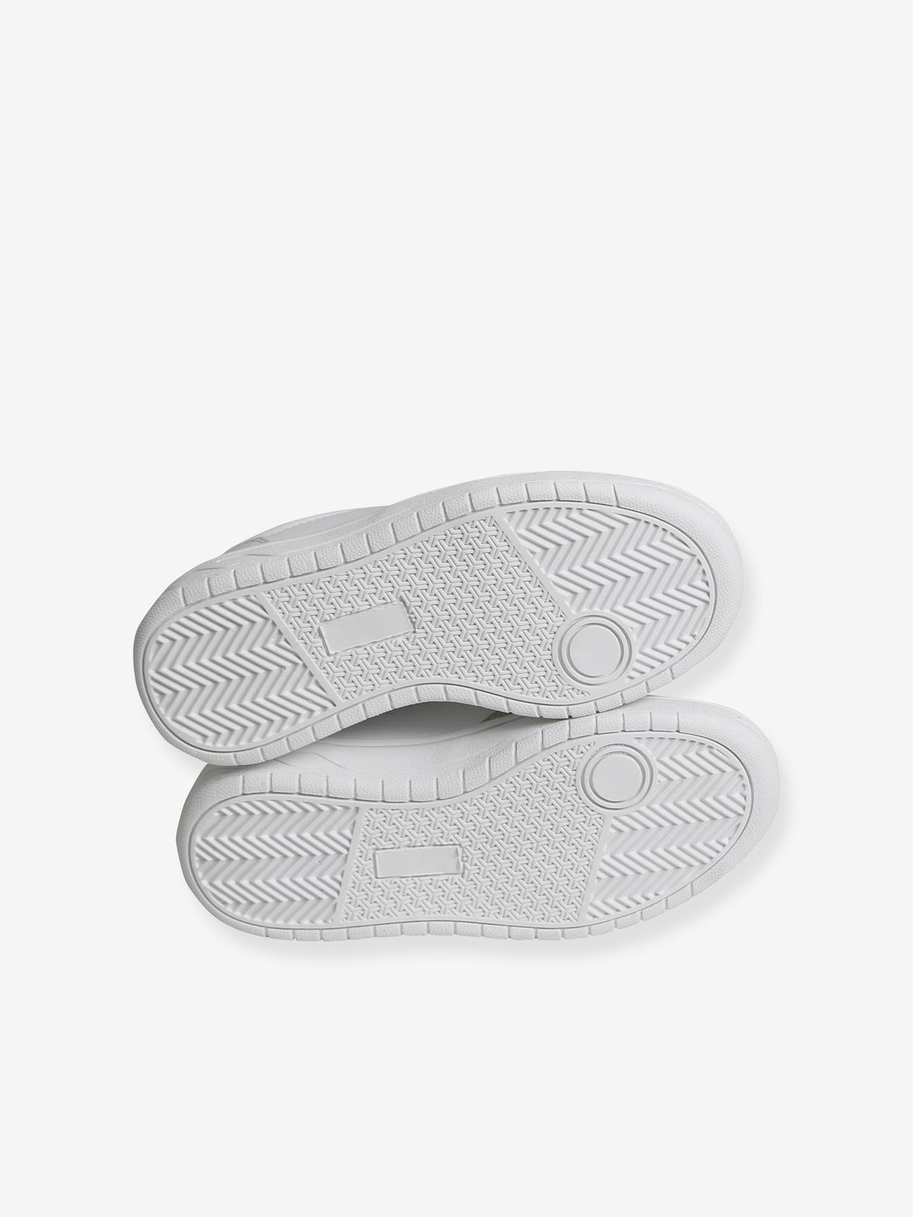 Baskets lacées et zippées fille blanc