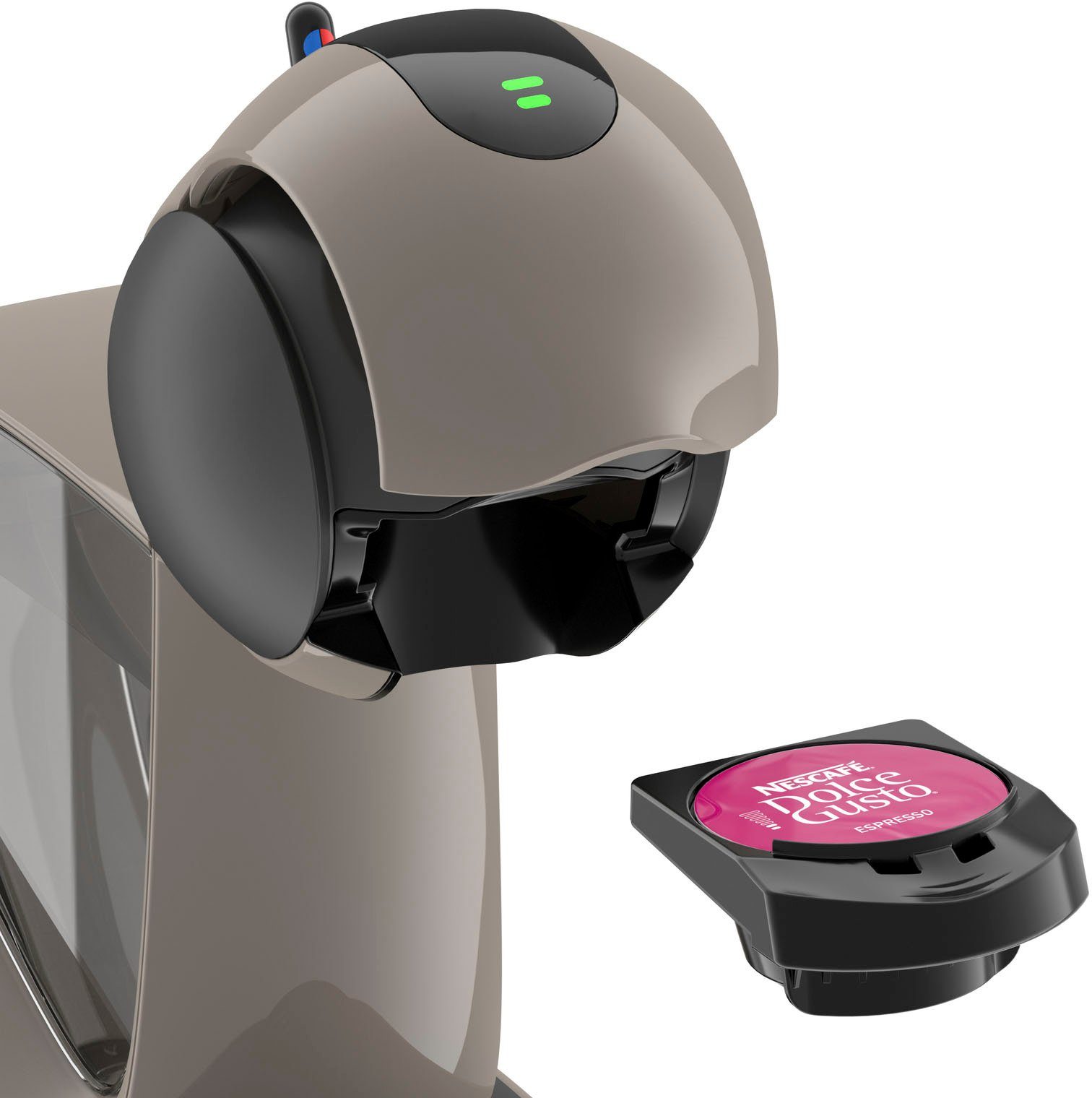 NESCAFÉ® Dolce Gusto® Kapselmaschine Krups, KP270A Infinissima Touch Automatic in Taupe, Hochdrucksystem bis 15 Bar, Touchscreen, Energiesparmodus nach 1 Min.