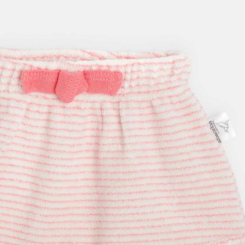 Short bébé en coton éponge bio rose Absorba