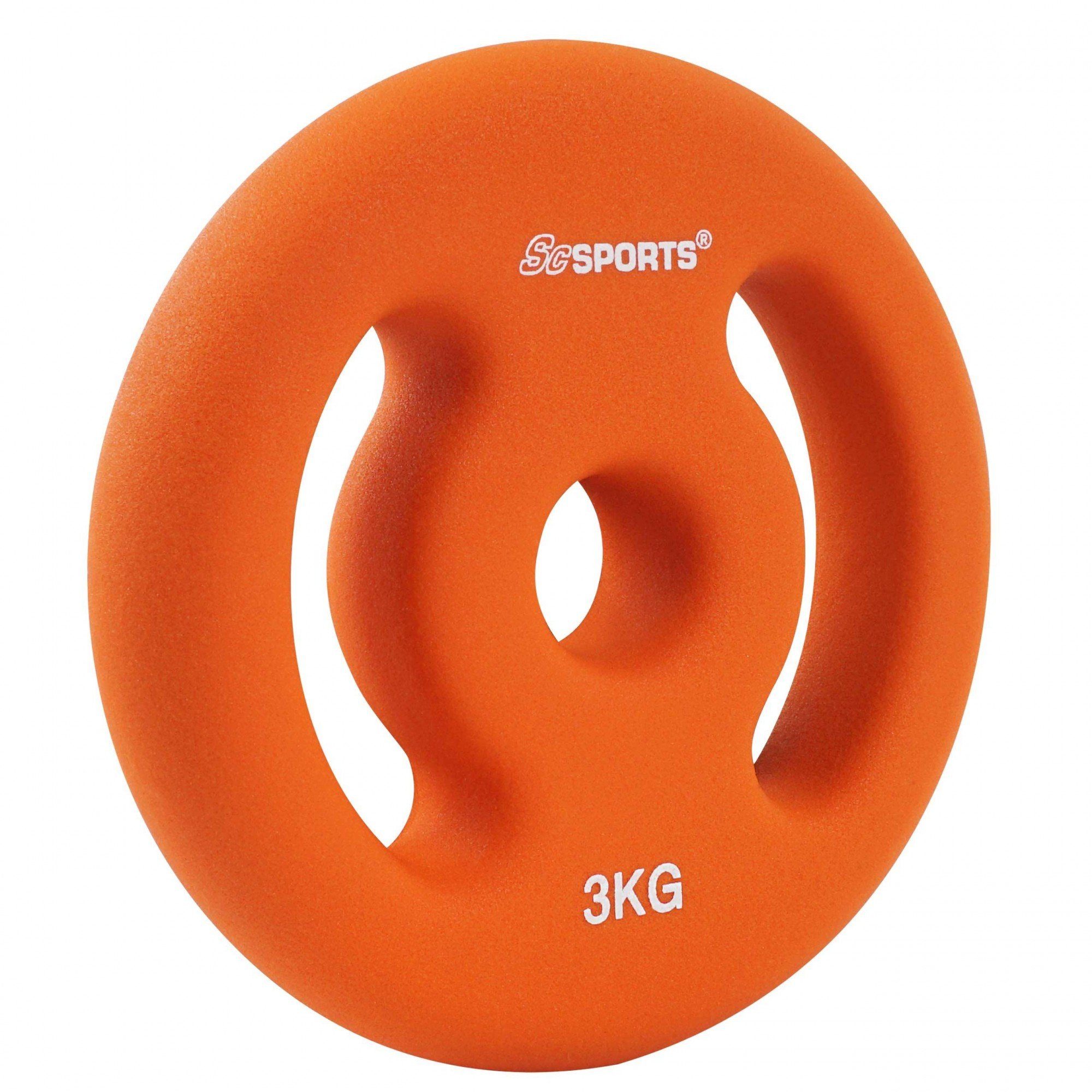 ScSPORTS® Hantel-Set 33kg Neopren Gusseisen Gewichte 30mm Langhantel Kurzhanteln