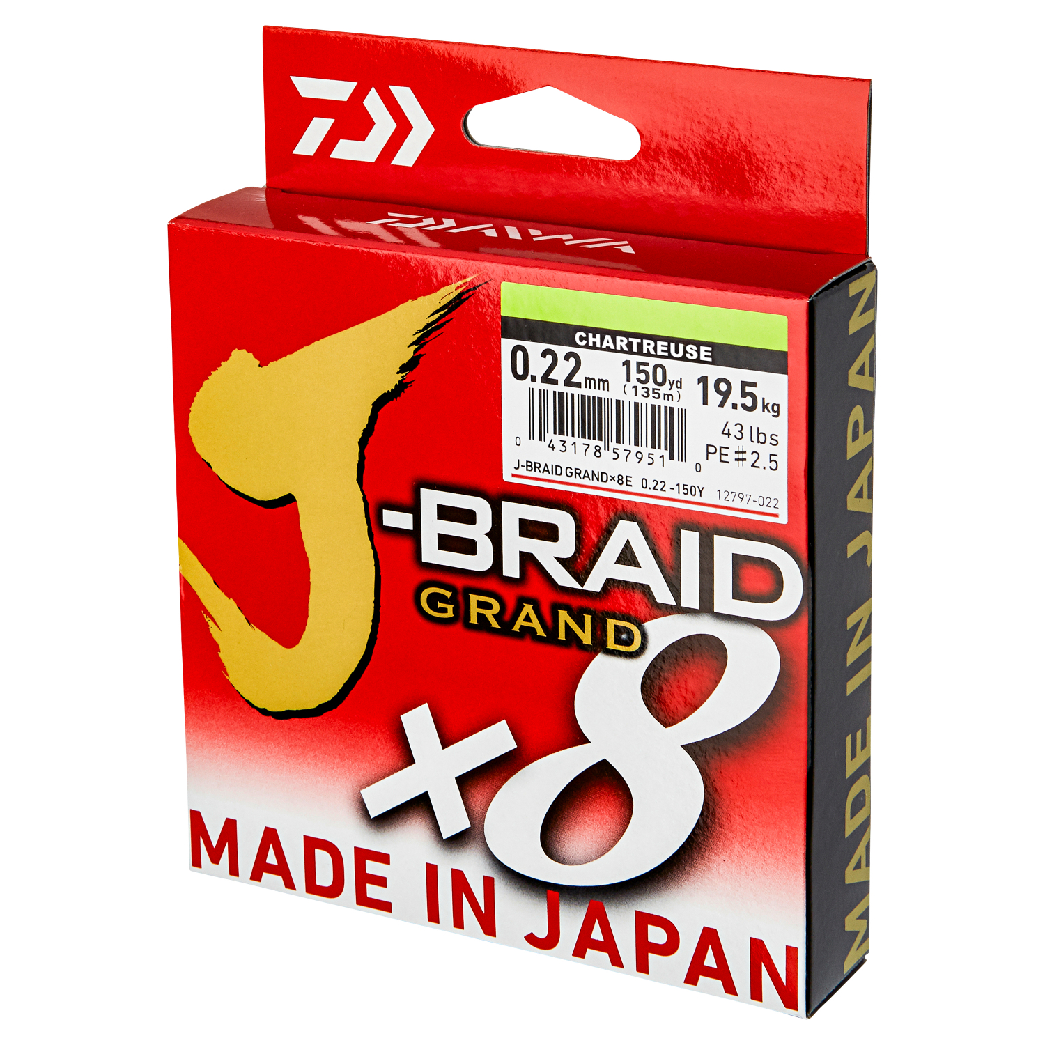 Daiwa Angelschnur J-Braid Grand X8 (chartreuse, 270 m)