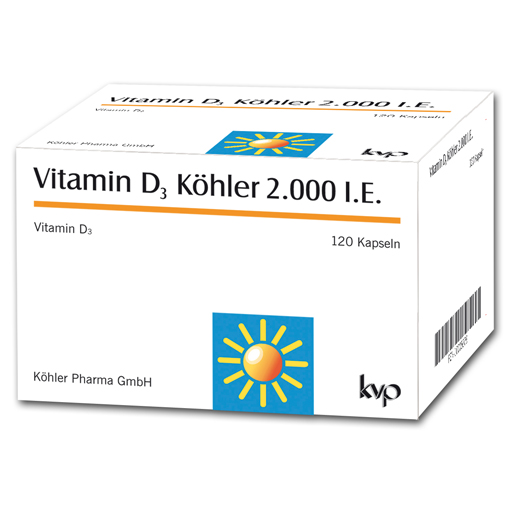 VITAMIN D3 KÖHLER 2.000 I.E. Kapseln  120 St  Kapseln