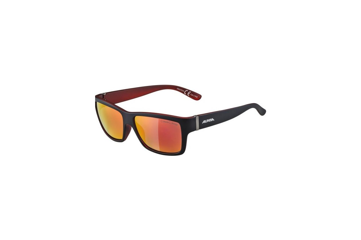 Alpina Kacey black-red matt / red mirror lens
