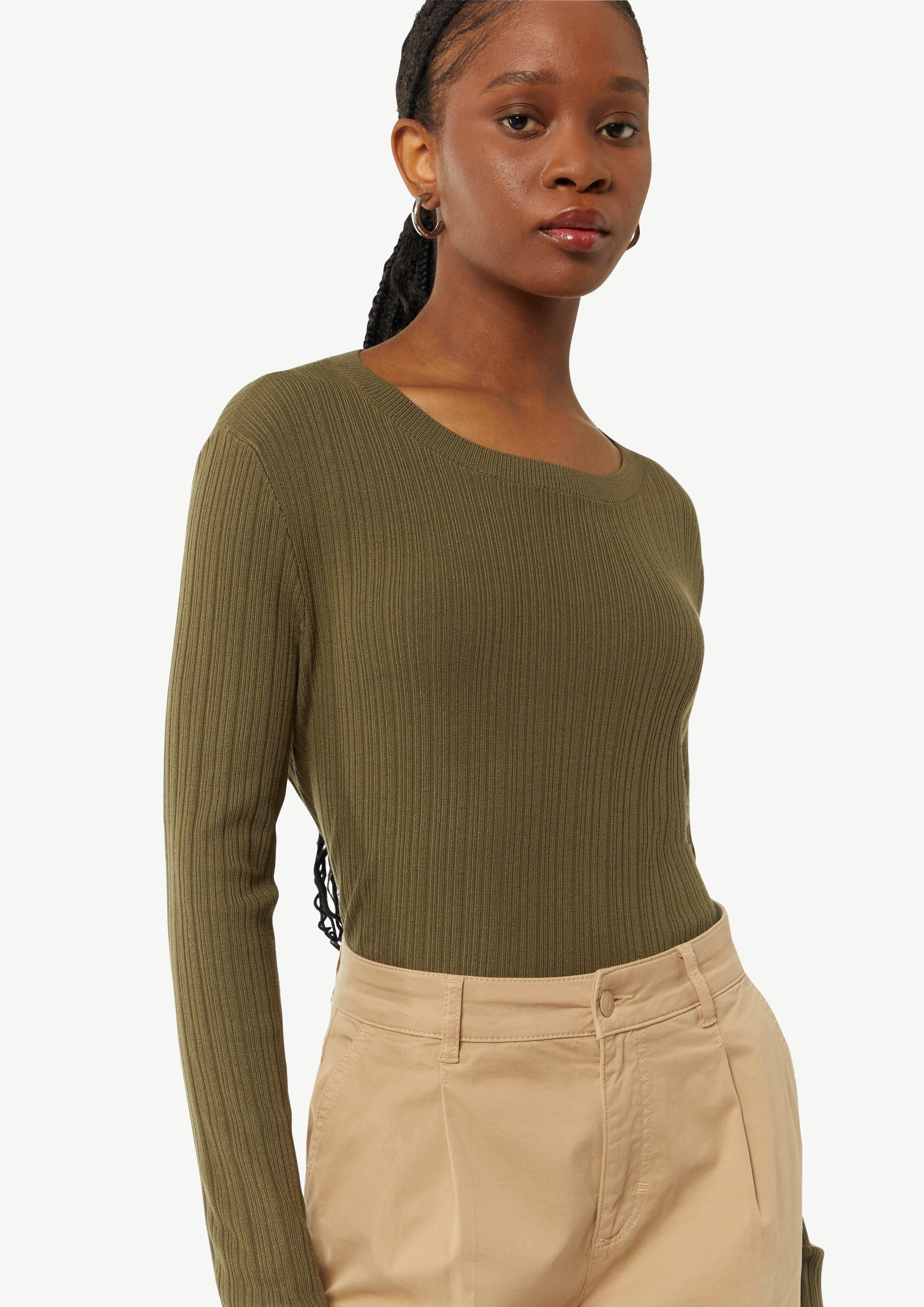 Strickpullover aus Viskosemix - guacamole