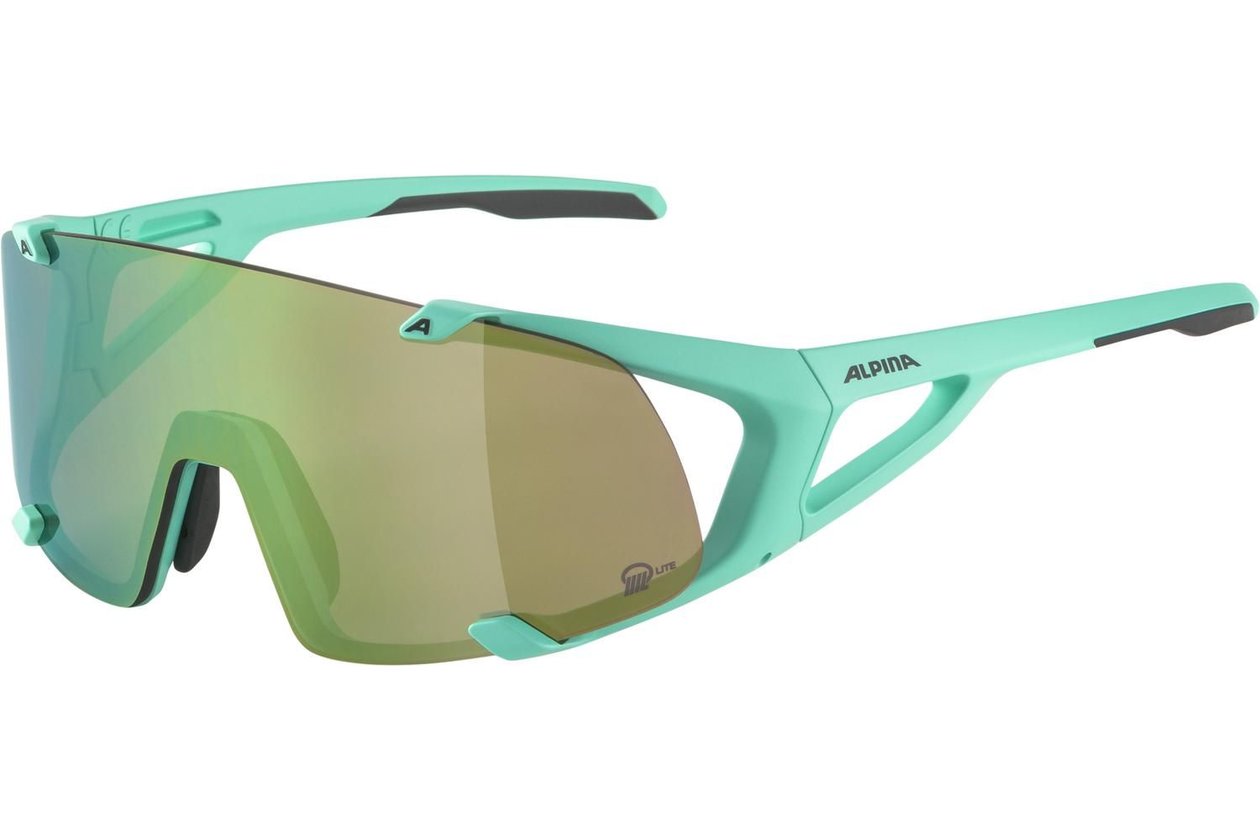 Alpina Hawkeye S Q-Lite turquoise matt / green mirror lens