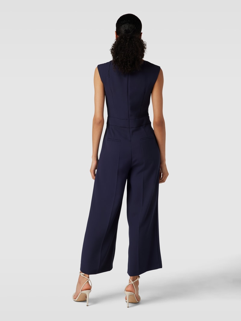 Jumpsuit in Wickel-Optik in dunkelblau