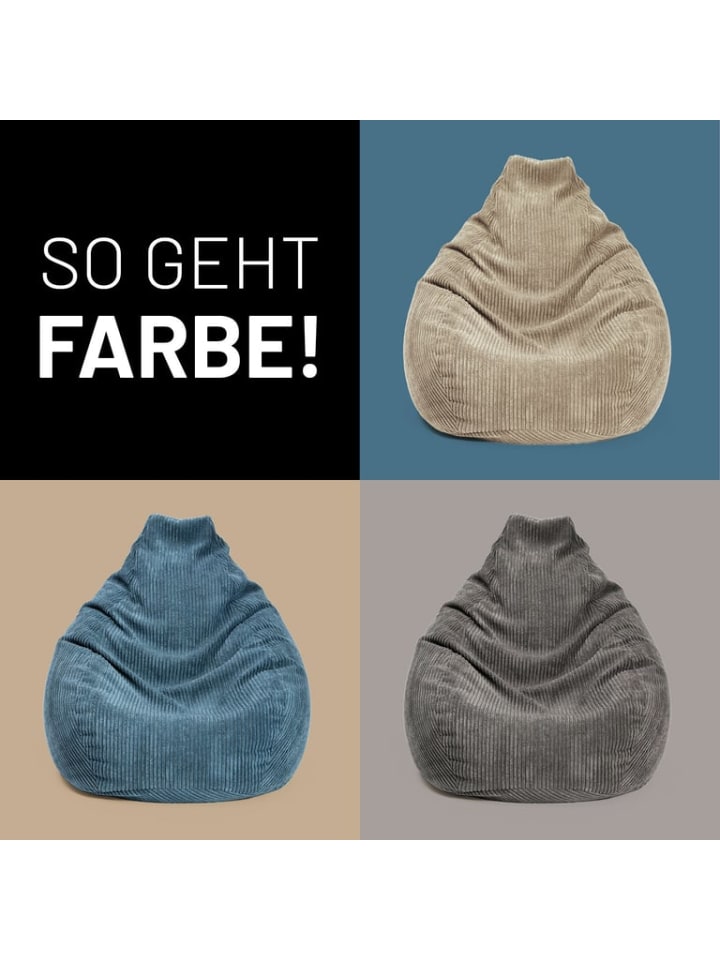 Lumaland LUMALAND Sitzsack GIANT aus der Cord-Reihe, 135 x 100 cm - Bezug soft & waschbar günstig kaufen onesize
